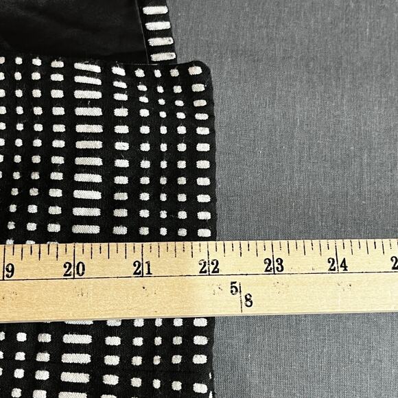 Kasper Blazer Jacket Womens 12 Black White Geometric‎ Open Front Business Career - Picture 8 of 9